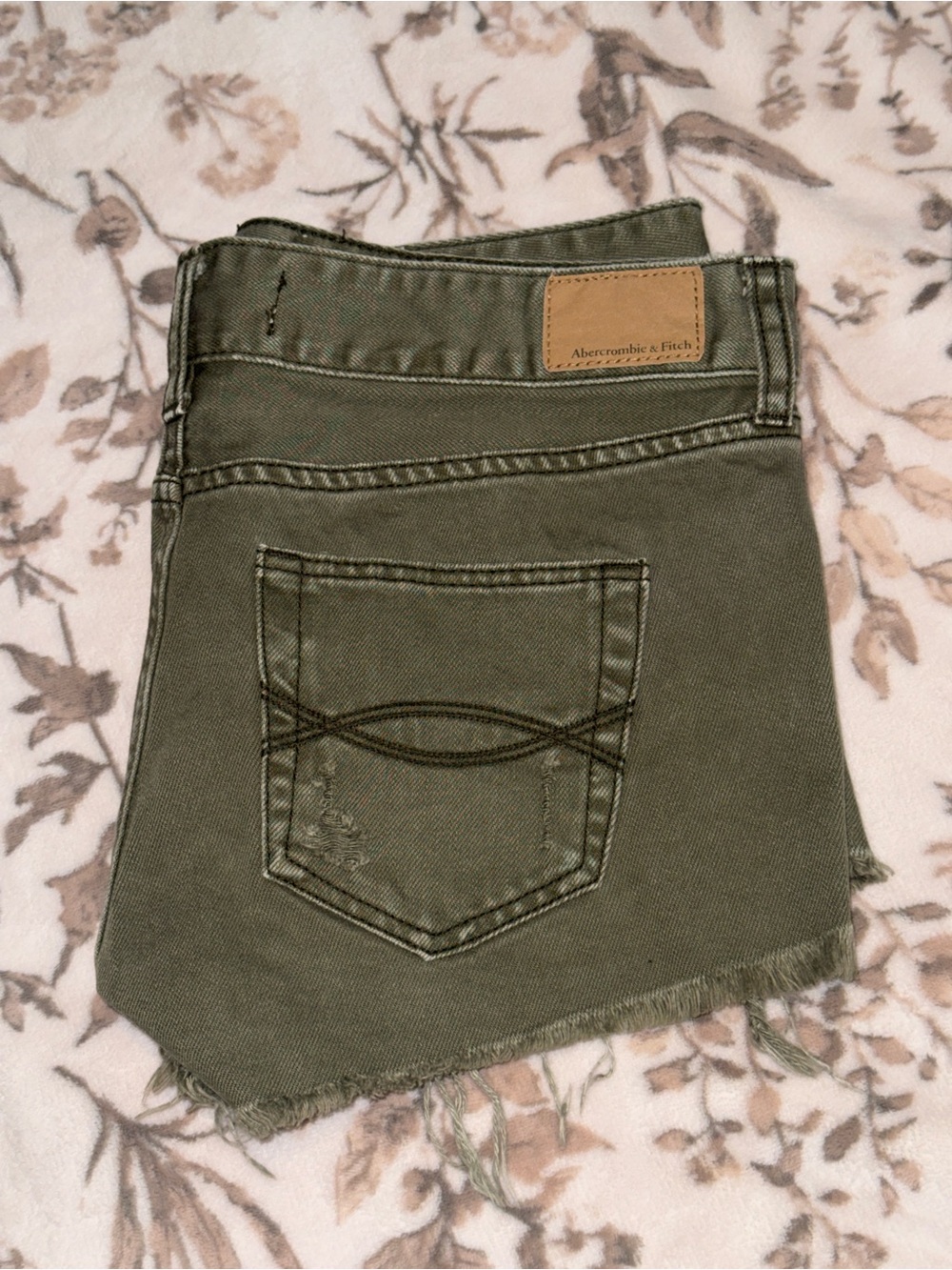 Abercrombie & Fitch Olive Green High-Rise Jeans